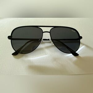 Quay Australia Black Aviator Sunglasses